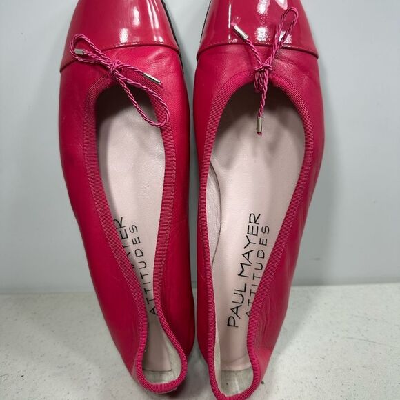 PAUL MAYER  Attitudes Women's 8B HOT PINK BALLET Flats Bow - Picture 6 of 9